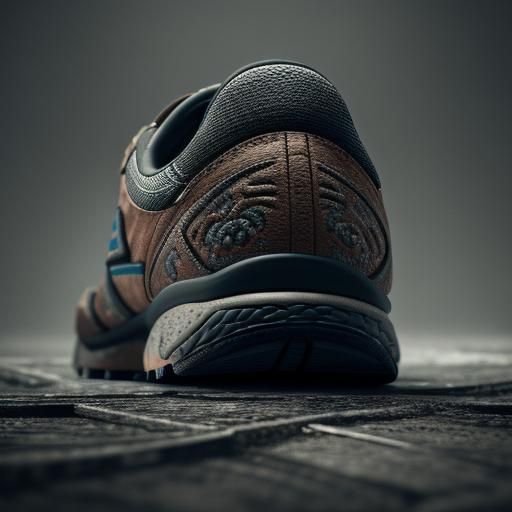 Brain Wearing Shoes in Hyperrealistic Style