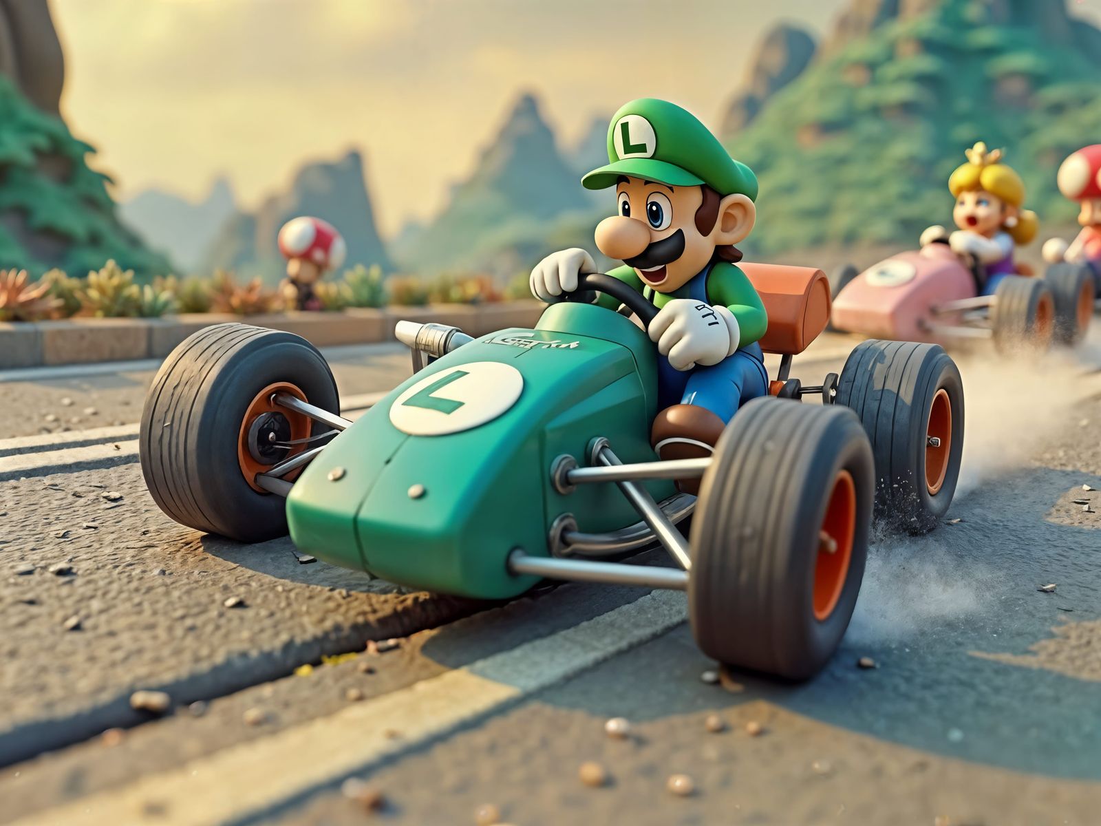 Mario Kart Claymation Race Inspired by Harryhausen