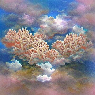 Abstract Sky Coral Reef Dreamscape