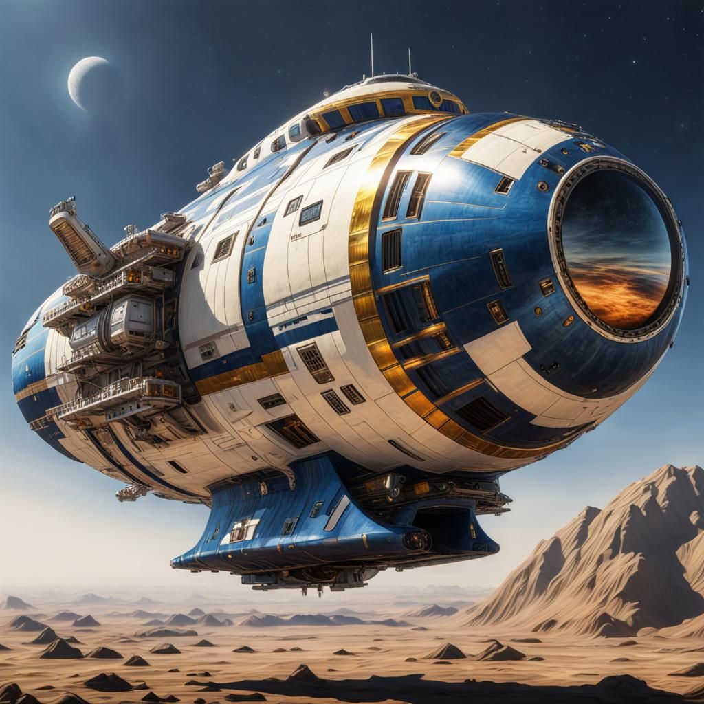 Starship Starliner in Retro Sci-Fi Style