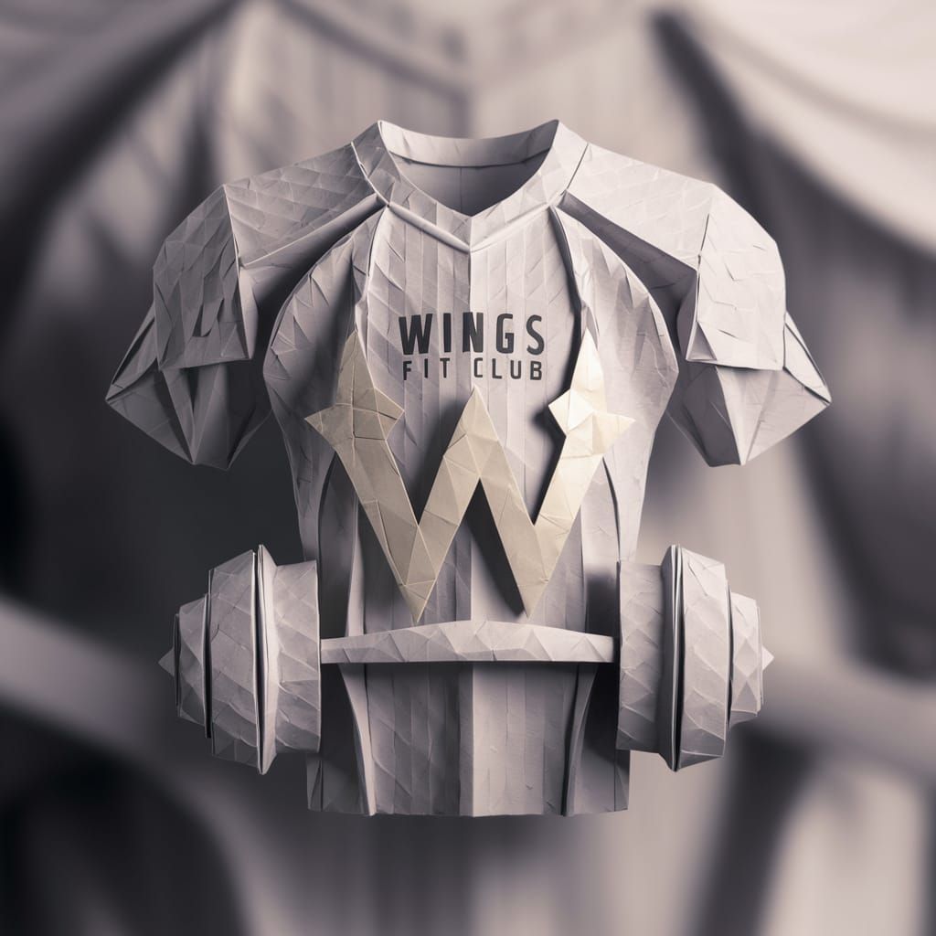 Modern Sports Jersey Design with Origami-Inspired Logo