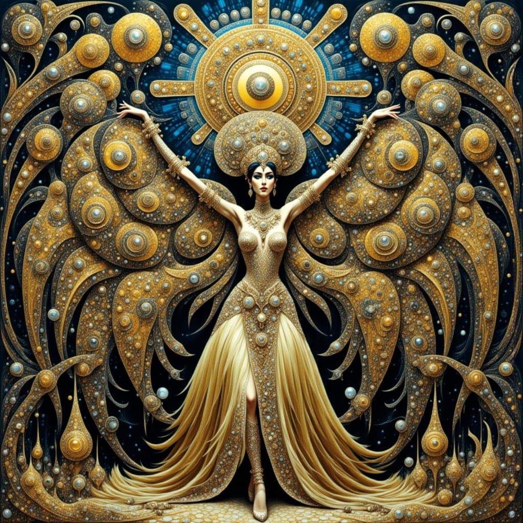 Ballet Cats Dancing in a Dreamlike Landscape