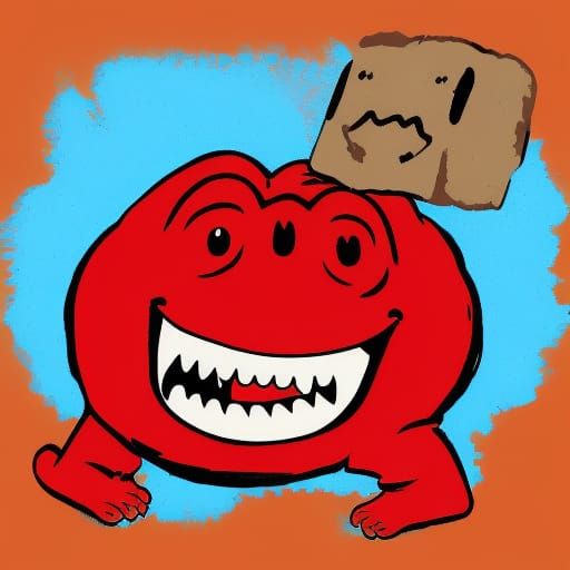 Distorted Kool-Aid Man Caricature