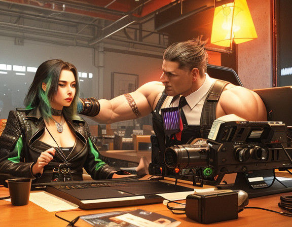 Cyberpunk Masterpiece with Neon-Lit Futuristic Atmosphere