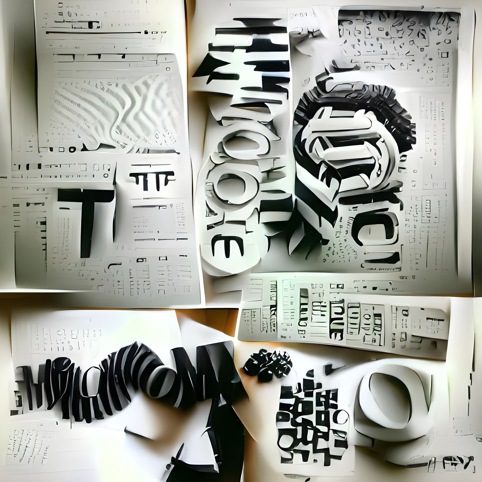 Monochrome Typographic Image