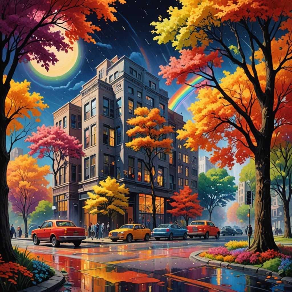 Vibrant Prismatic Rainbows