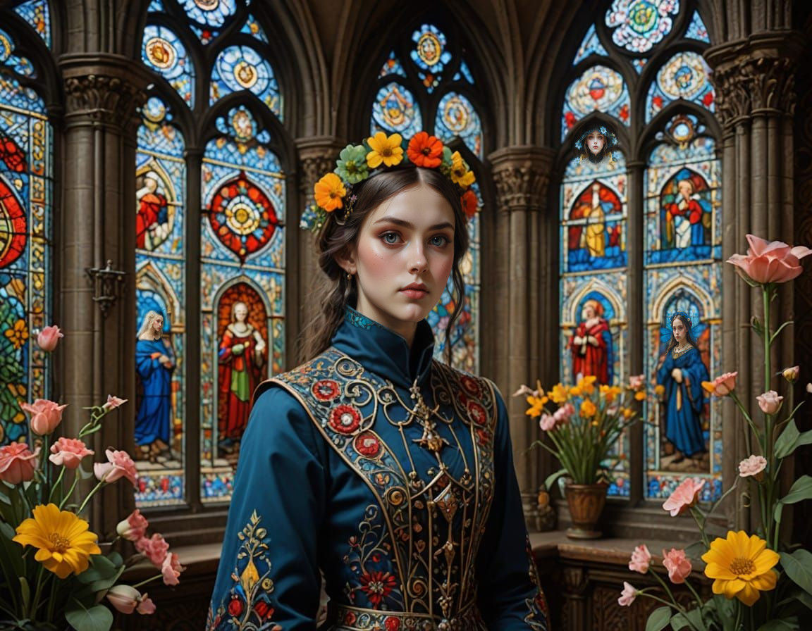 Ukrainian Girl Admires Gothic Beauty