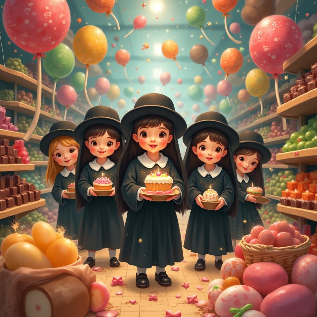 Magical Candy Store: A Whimsical Scene