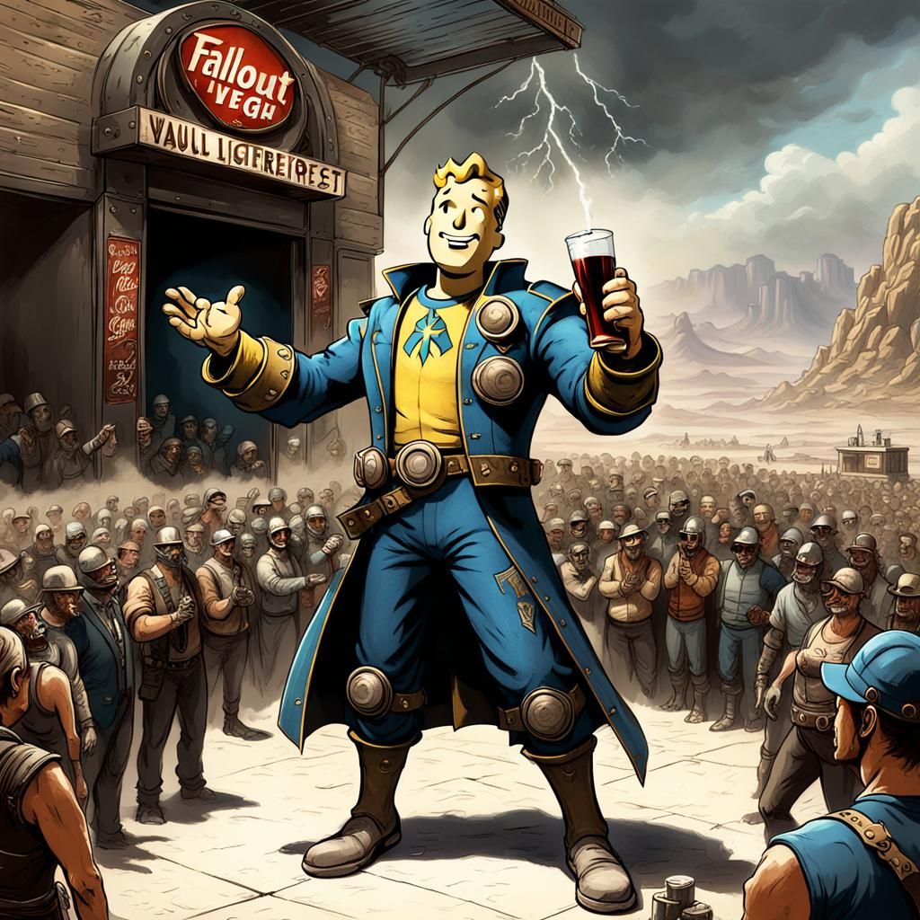 Vault Boy Celebrates Nuka Cola Opening Day