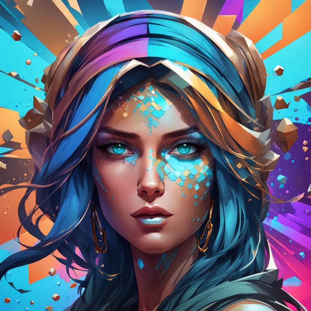 Arabic Girl Portrait in Hyperdetailed Digital Art Style