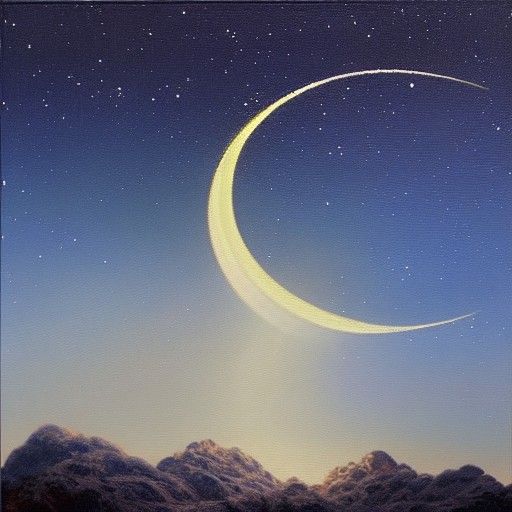 Zodiac Signs Illuminate Night Sky as Oil Painting