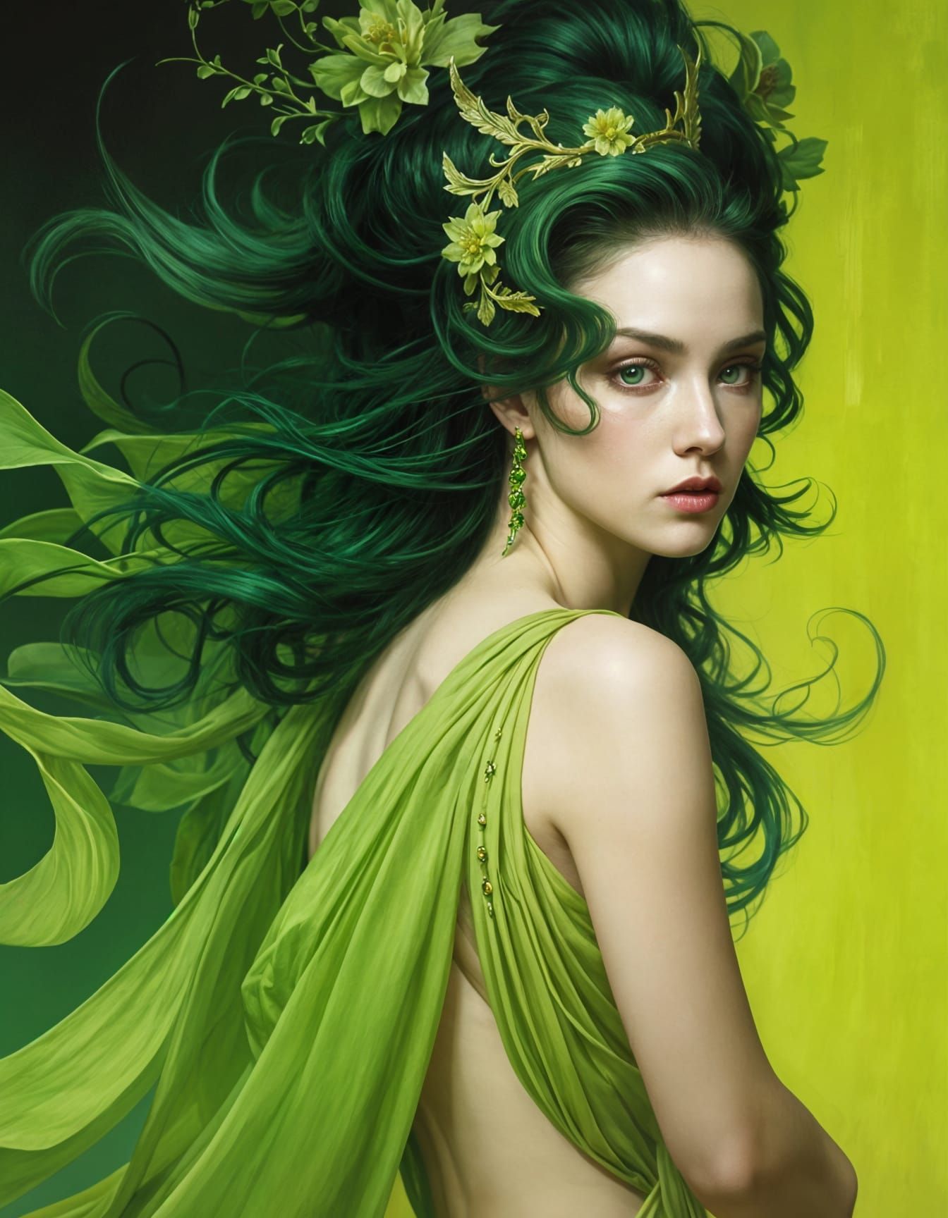 Goddess in Emerald Splendor