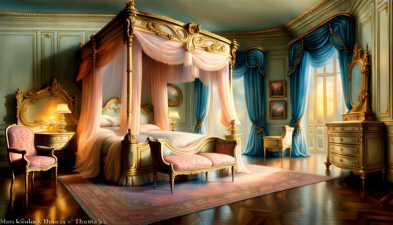 Elaborate Bedroom in Ethereal Fantasy Style