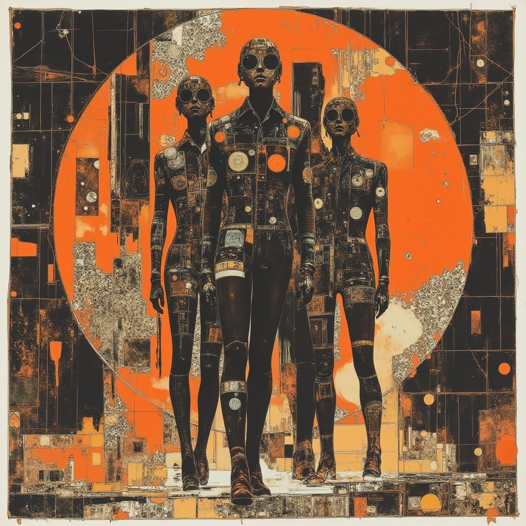 Sinister Optical Illusion in Pop Art Style