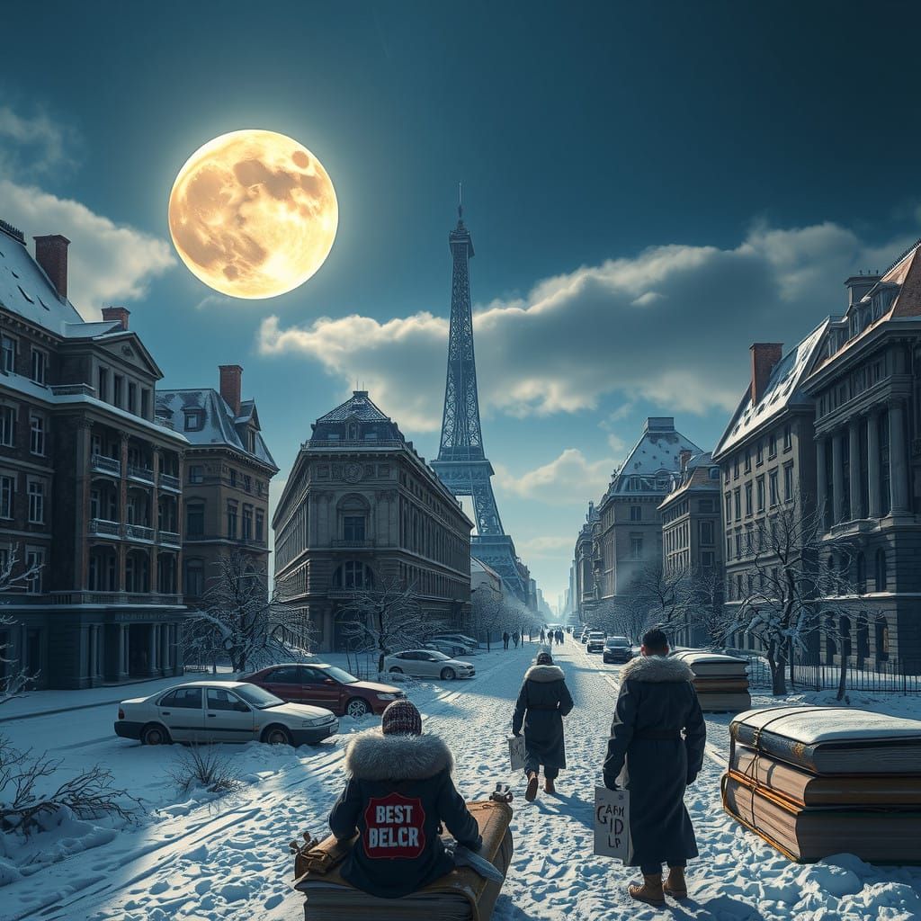 Ethereal Winter Paris: A City of Shattered Beauty