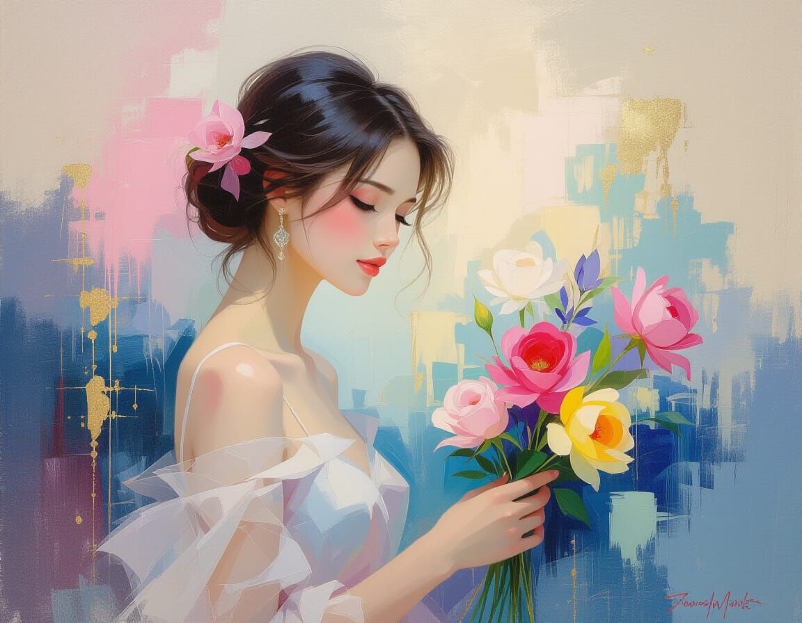 Impressionistic Painting of Fragility in Meta-Modern Style