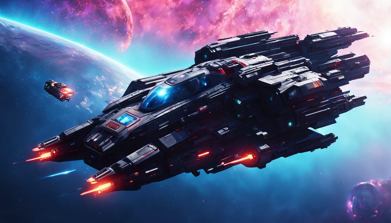 Epic Space Escape: The Ebon Hawk Jumps into Hyperspace