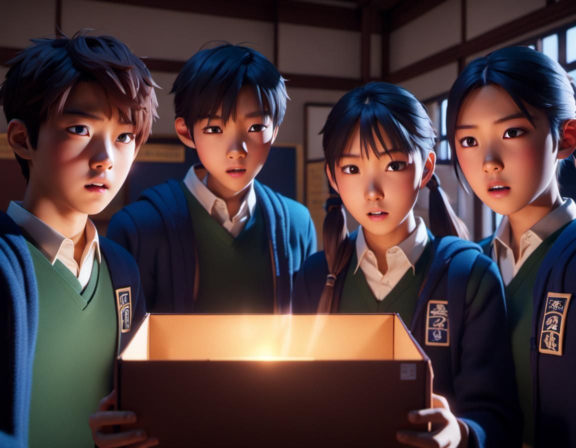 Startled Classmates Discover Glowing Box: Kyoto Animation St...