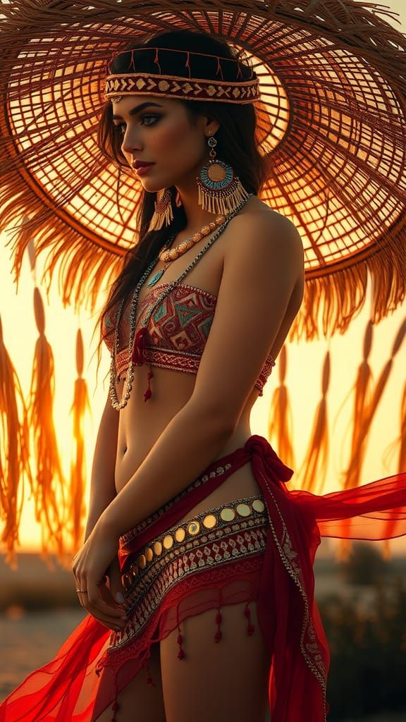 Evocative Portrait of Gypsy Sensuality