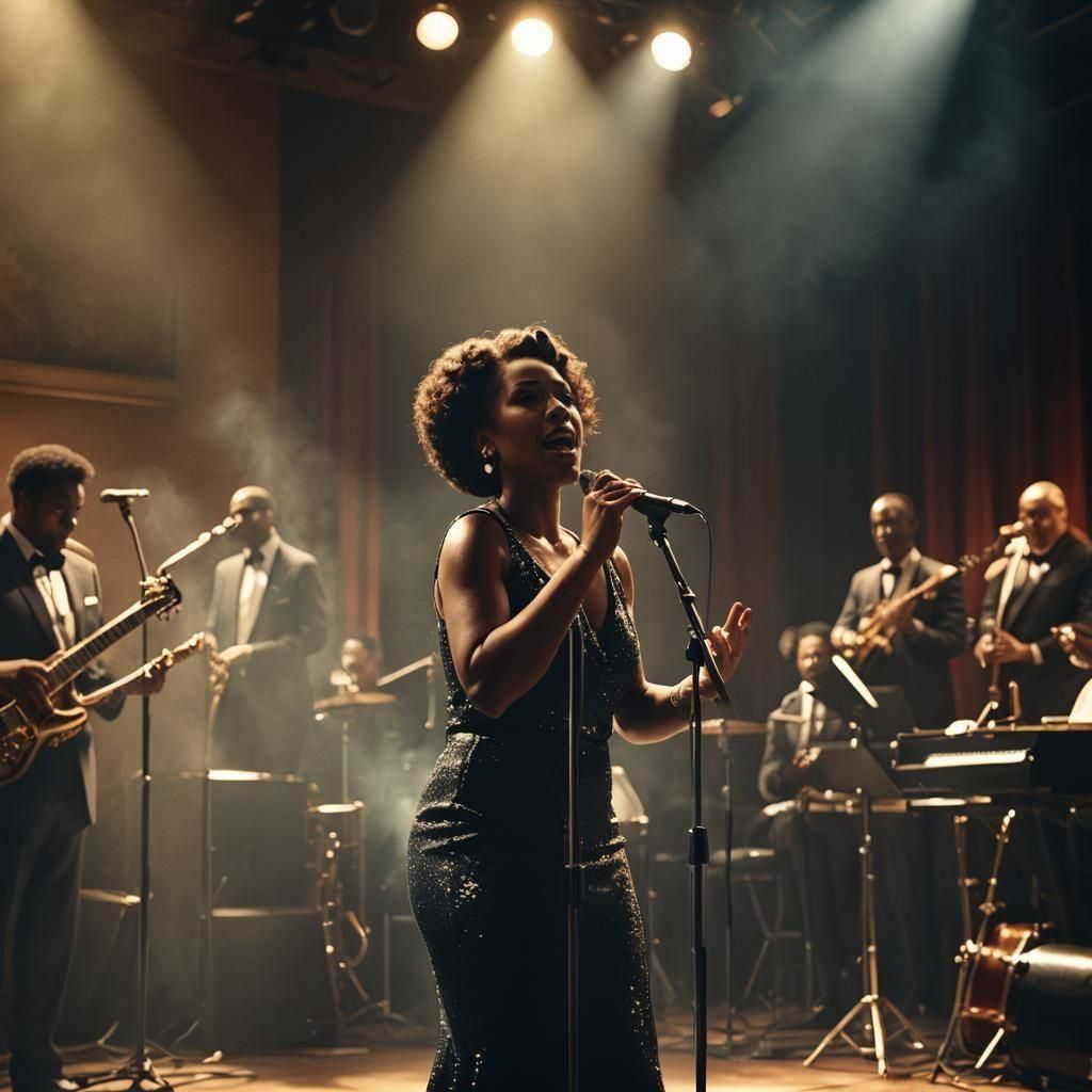 Chiaroscuro Jazz Singer on Stage