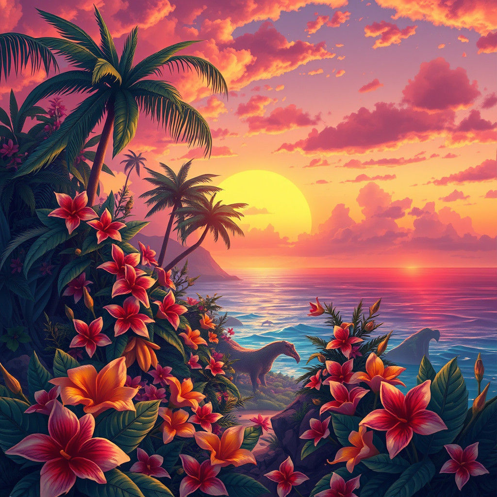 Mystical Hawaiian Tarot Deck Cover Art