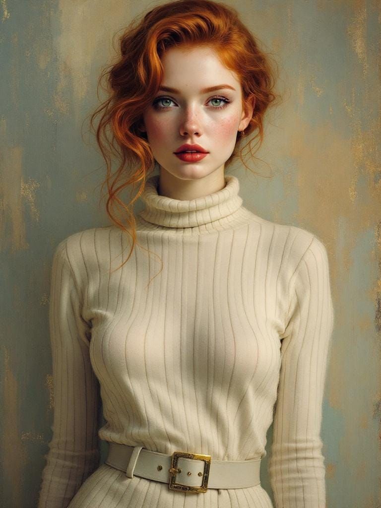 1950s Pin-Up Woman with Bold Expression