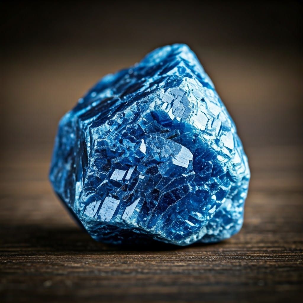 Glistening Blue Crystals in a Dense Cluster