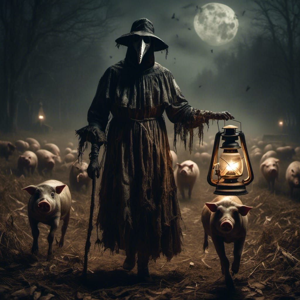 Nightmare Farm: Plague Doctor with Lantern