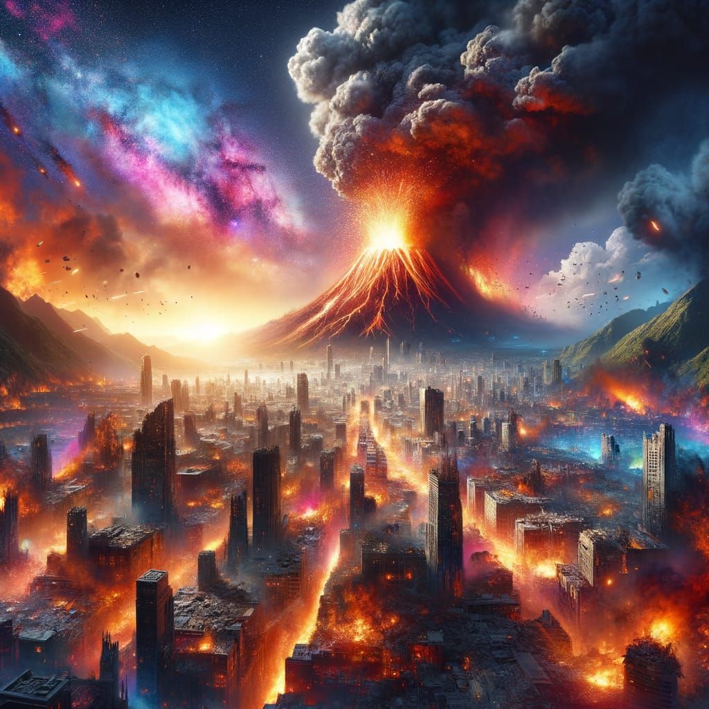 Volcanic Eruption Devastates Metropolis In Hyper-Realistic A...