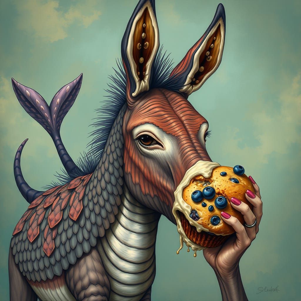Blueberry muffin + Donkey + Rattlesnake + Whale + hybrid