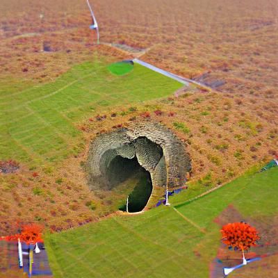 AI Renders a Realistic Hole in the Ground