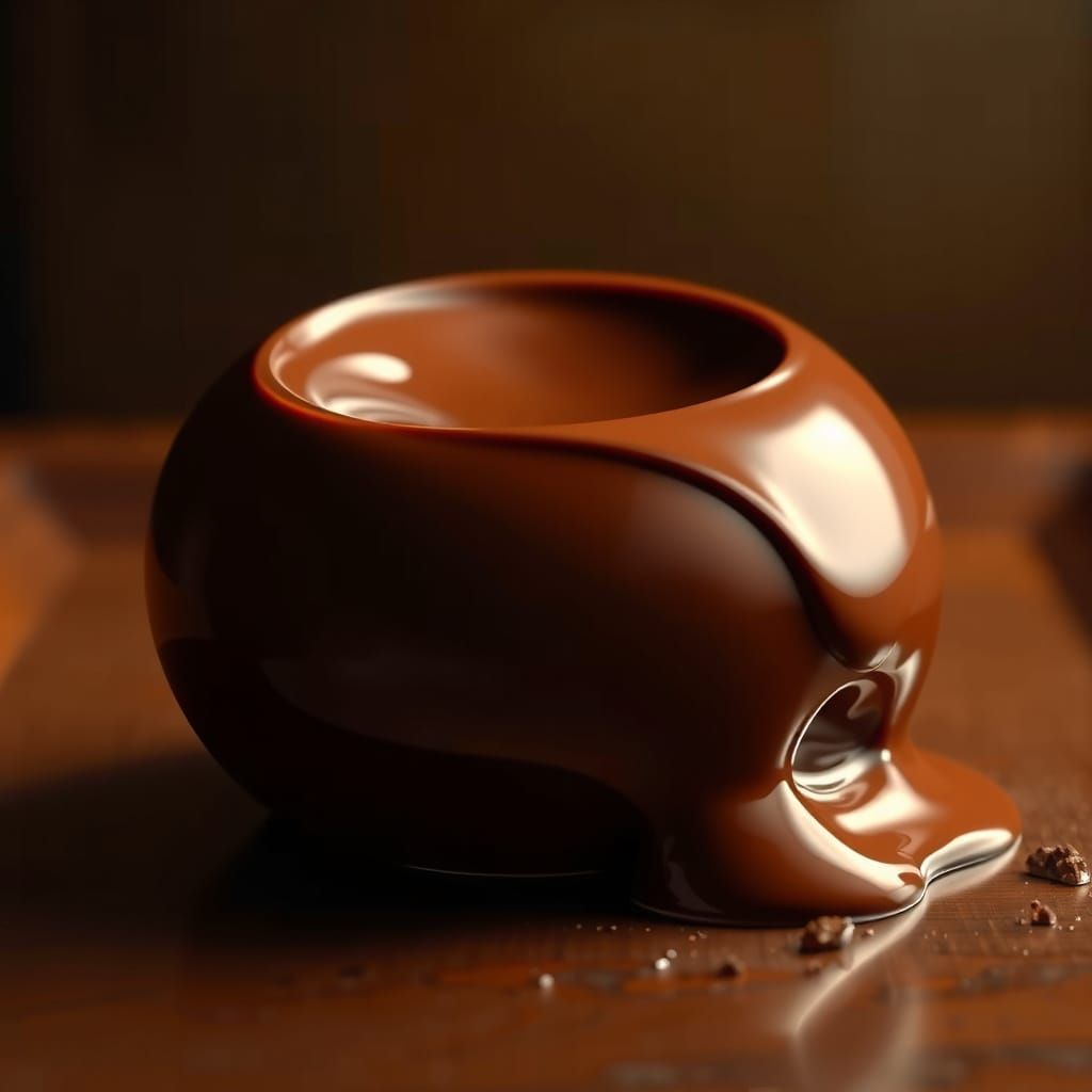 Golden Chocolate Still Life in the Style of Dutch Masters