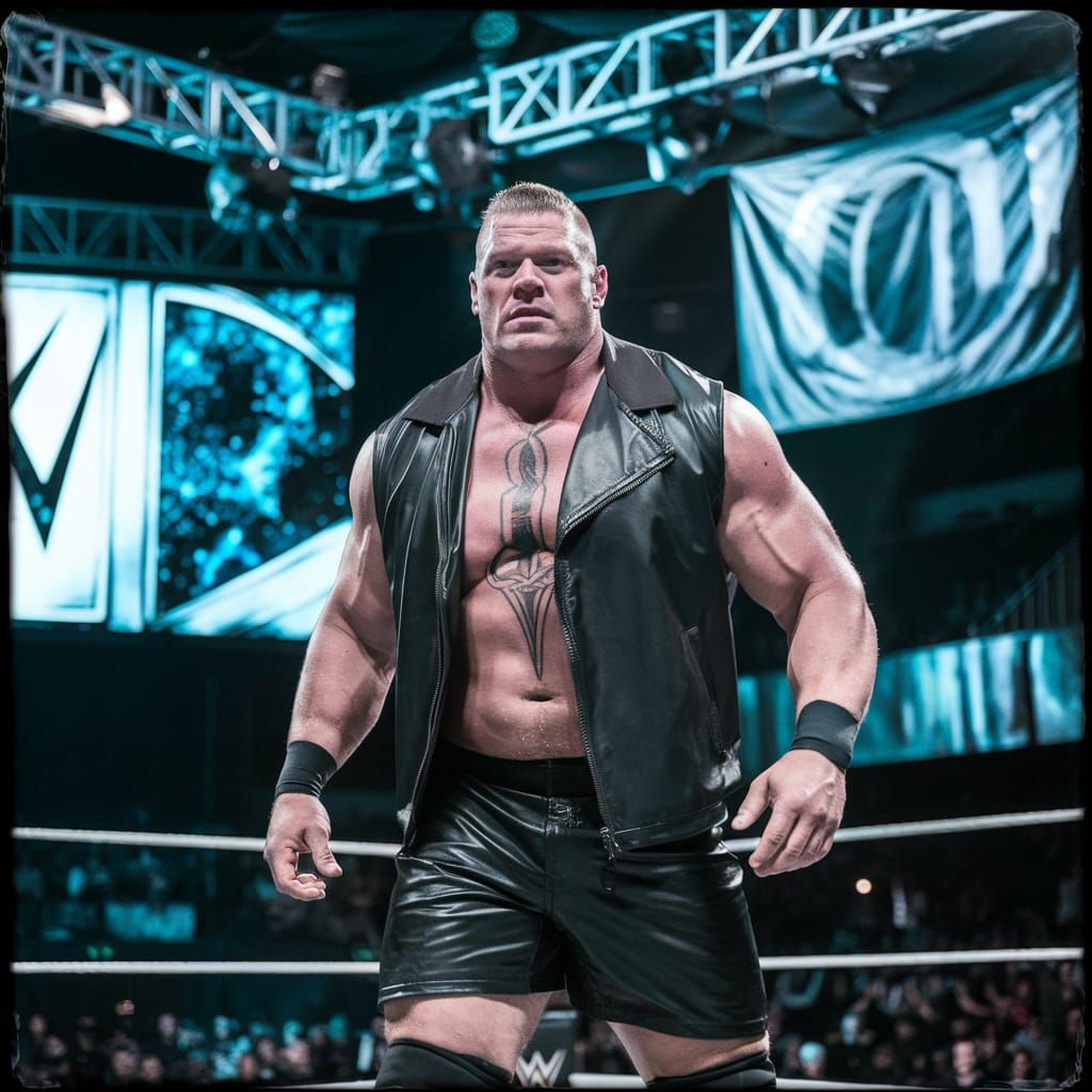 Brock Lesnar in Wrestling Ring: Cinematic Film Still