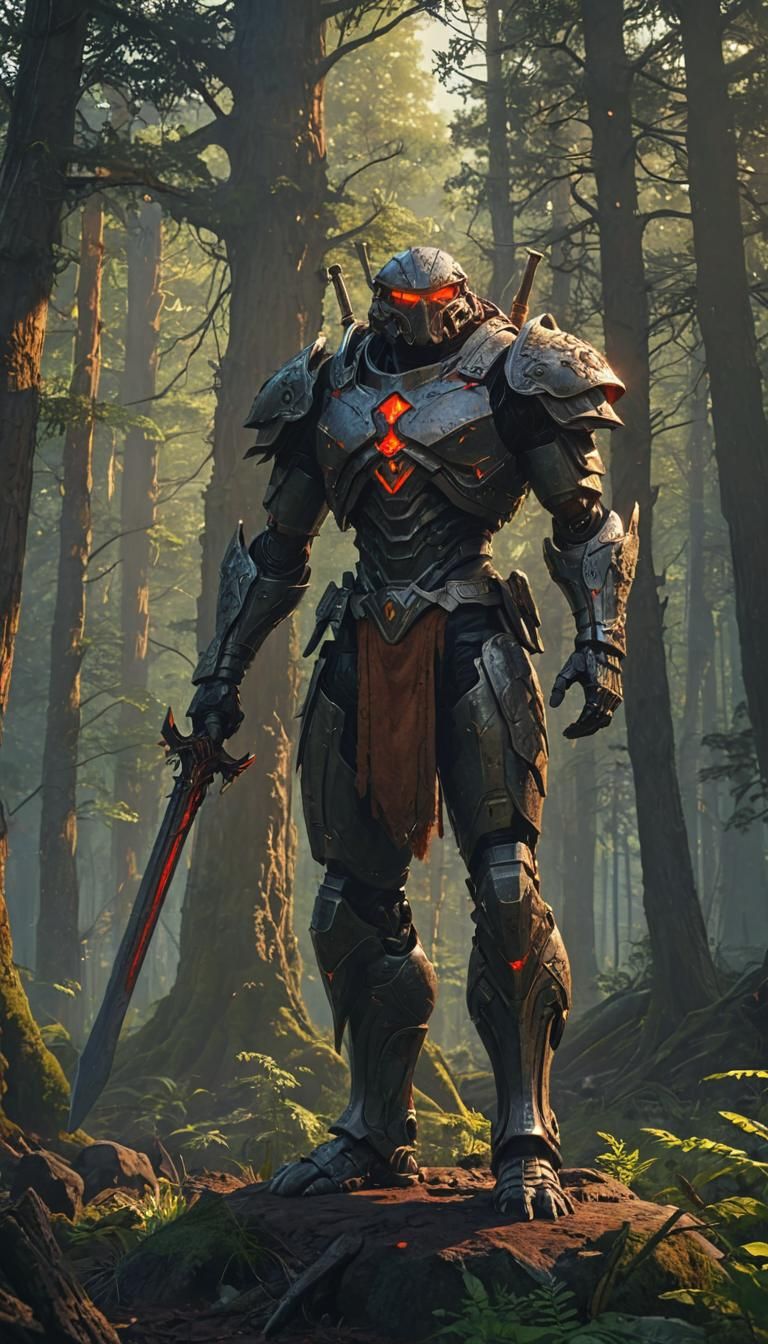 Volcana in Mystical Forest: Fantasy Concept Art