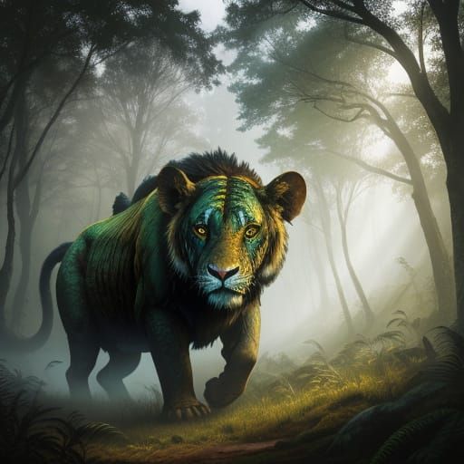 Extinct Animals in Prehistoric Digital Art