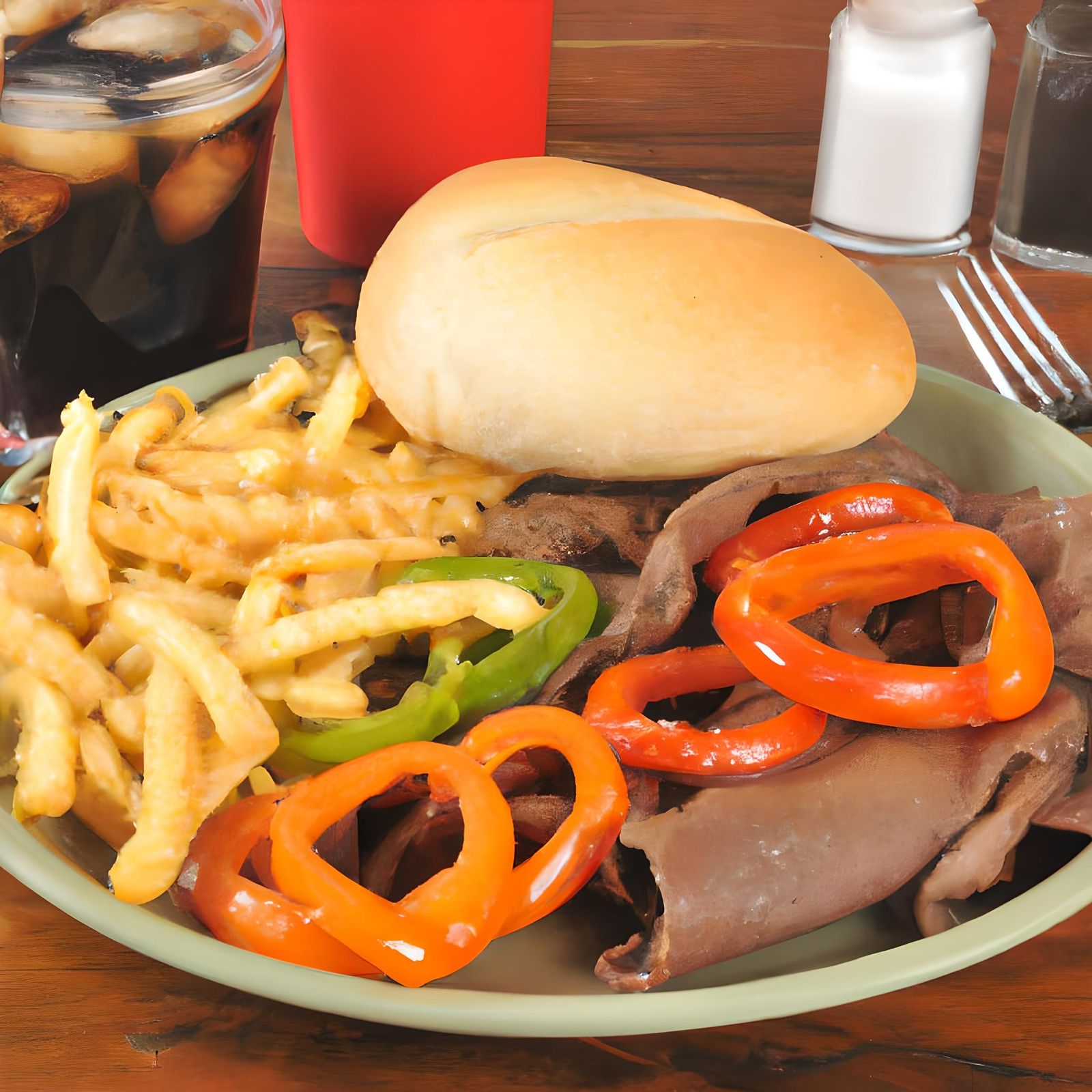 Italian Beef Feast with Fries and Root Beer