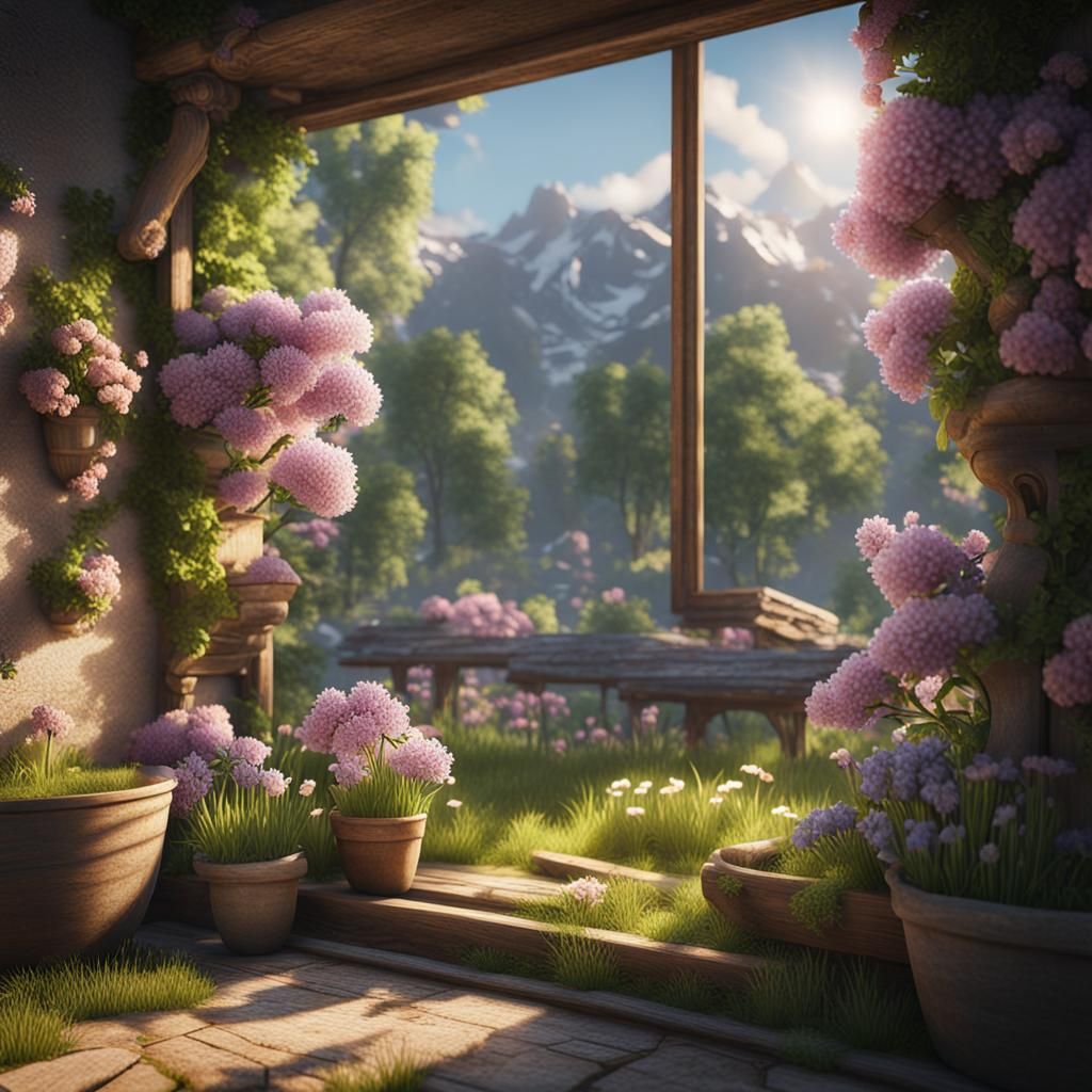 Spring View: 3D Cinematic Game Graphics