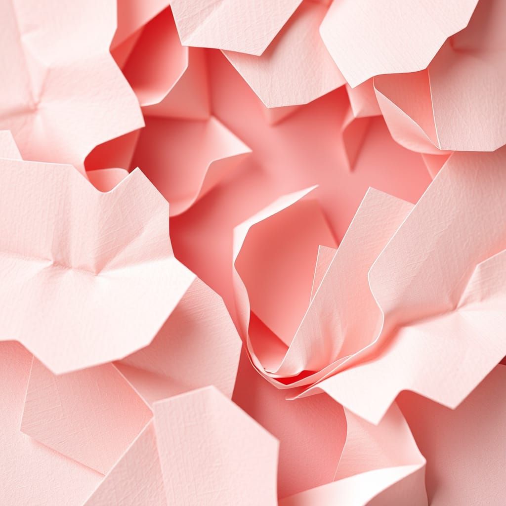 Delicate Origami Paper Folds in Dreamy Style