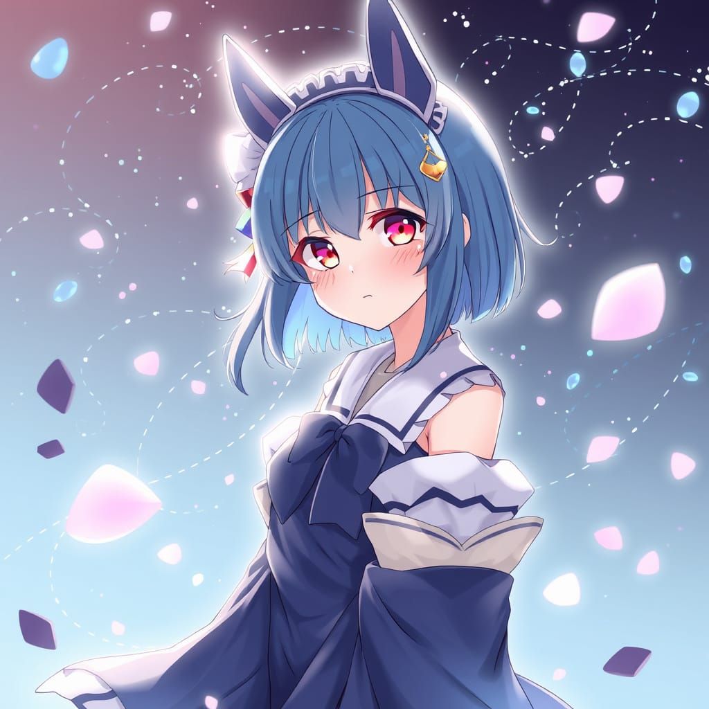 Anime Style Gacha Girl Character Art