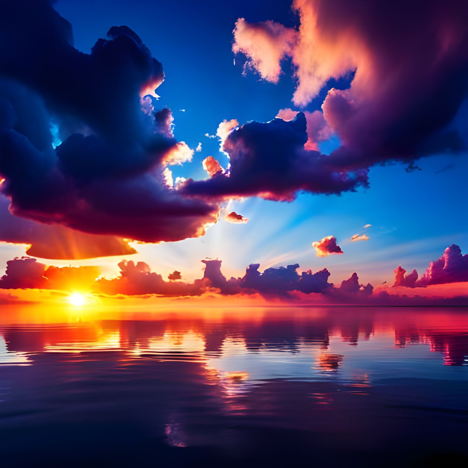 Colorful Epic Spacescape with Planets and Galaxies