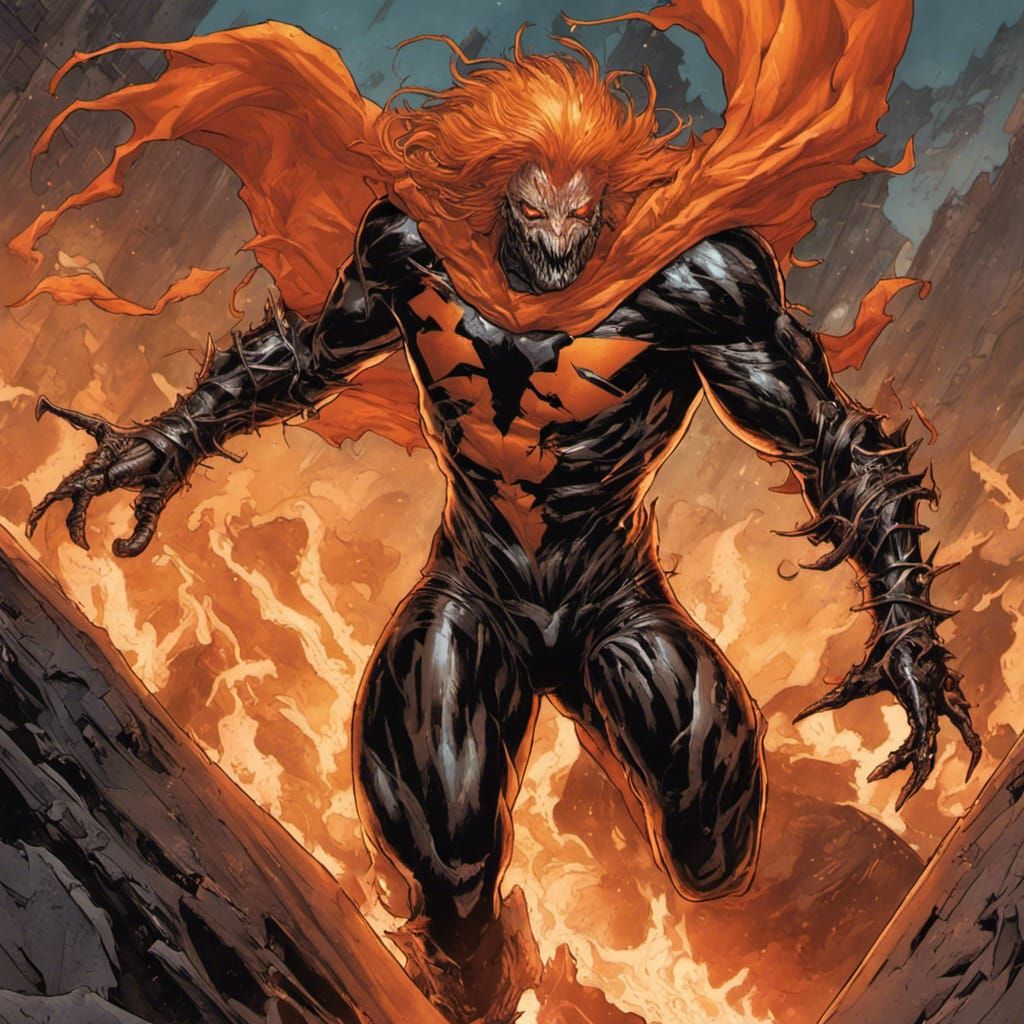 Armored Symbiote Dragon in Comic Book Art