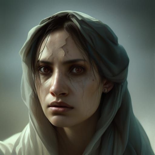 La Llorona Portrait in Hyperdetailed Unreal Engine Art