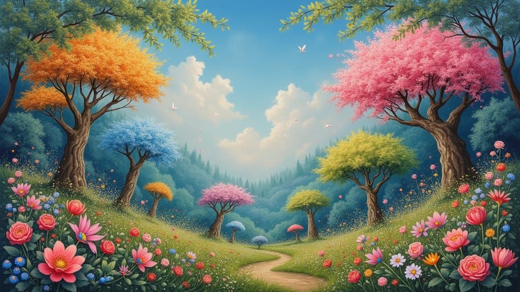 Stilizat Easter Bunny Holds Vibrant Canvas Artwork