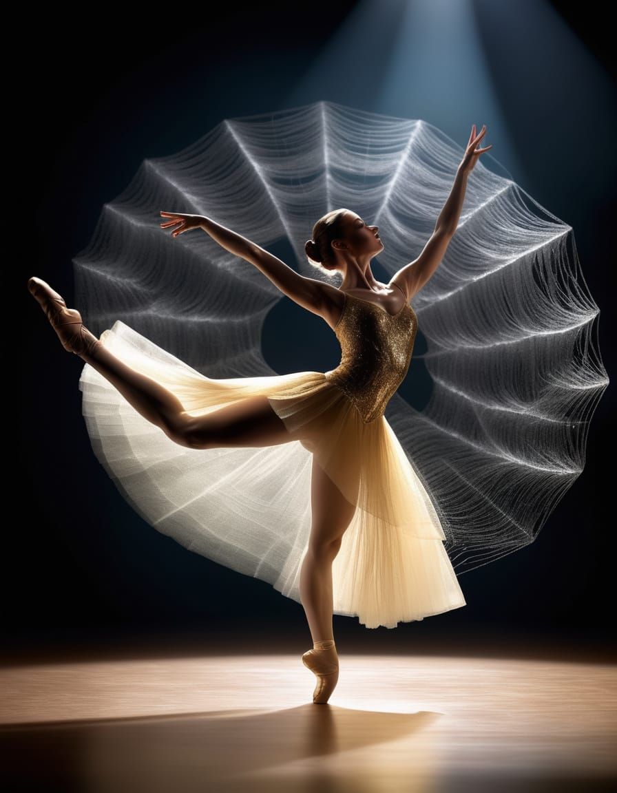 Ballerina of Spider Webs in Spotlight