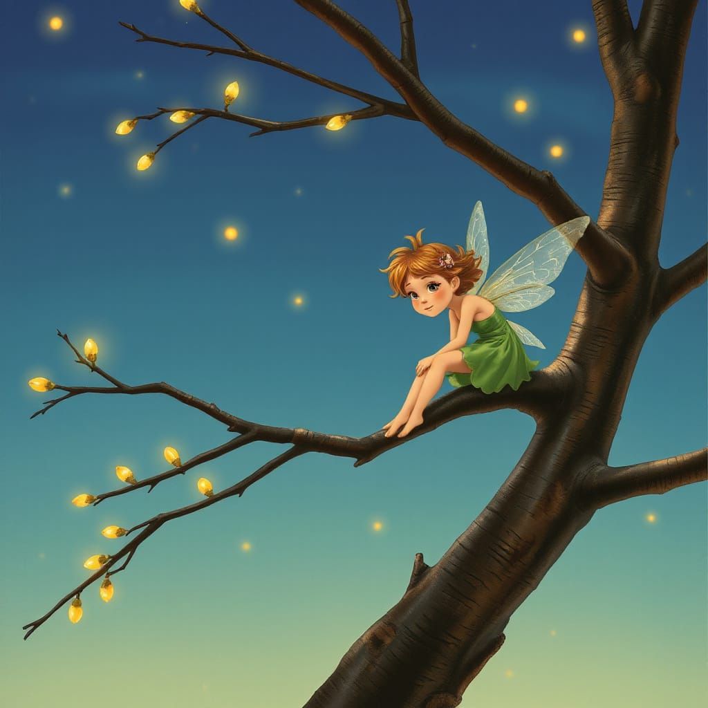 Evening Fairy with Fireflies