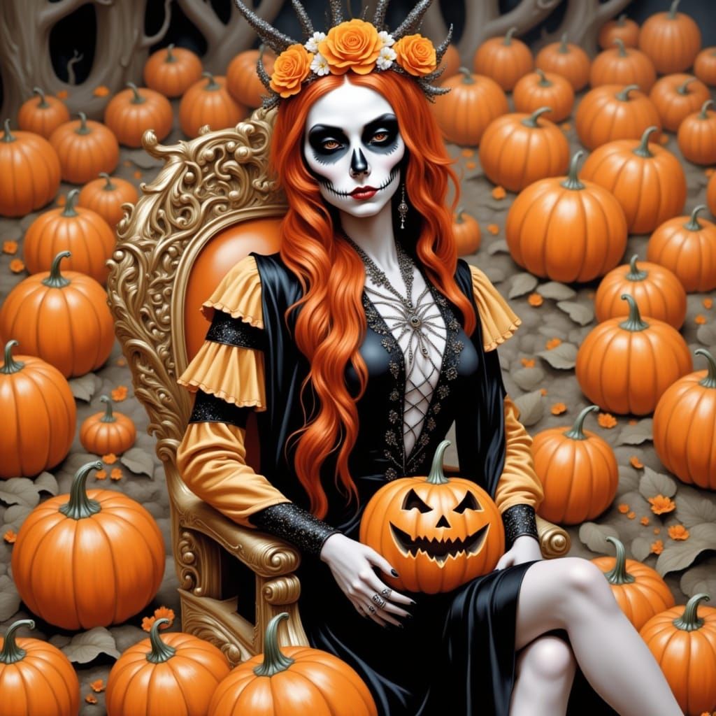 Sally Skellington, Pumpkin Queen in Spooky Forest