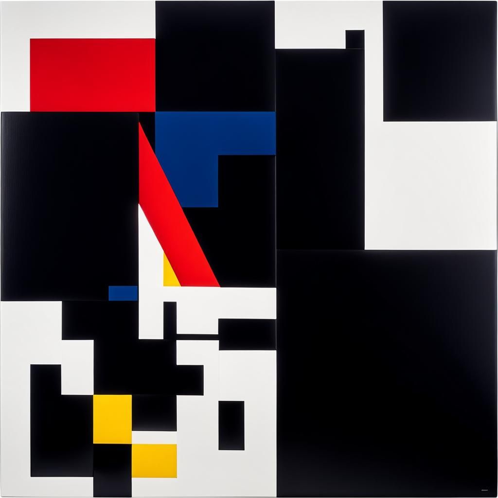 Kazimir Malevich abstract composition of geometric shapes in...