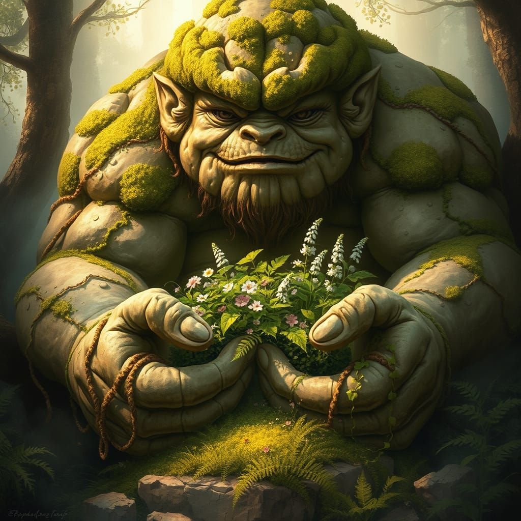 Mossy Guardian of Whimsical Wonder