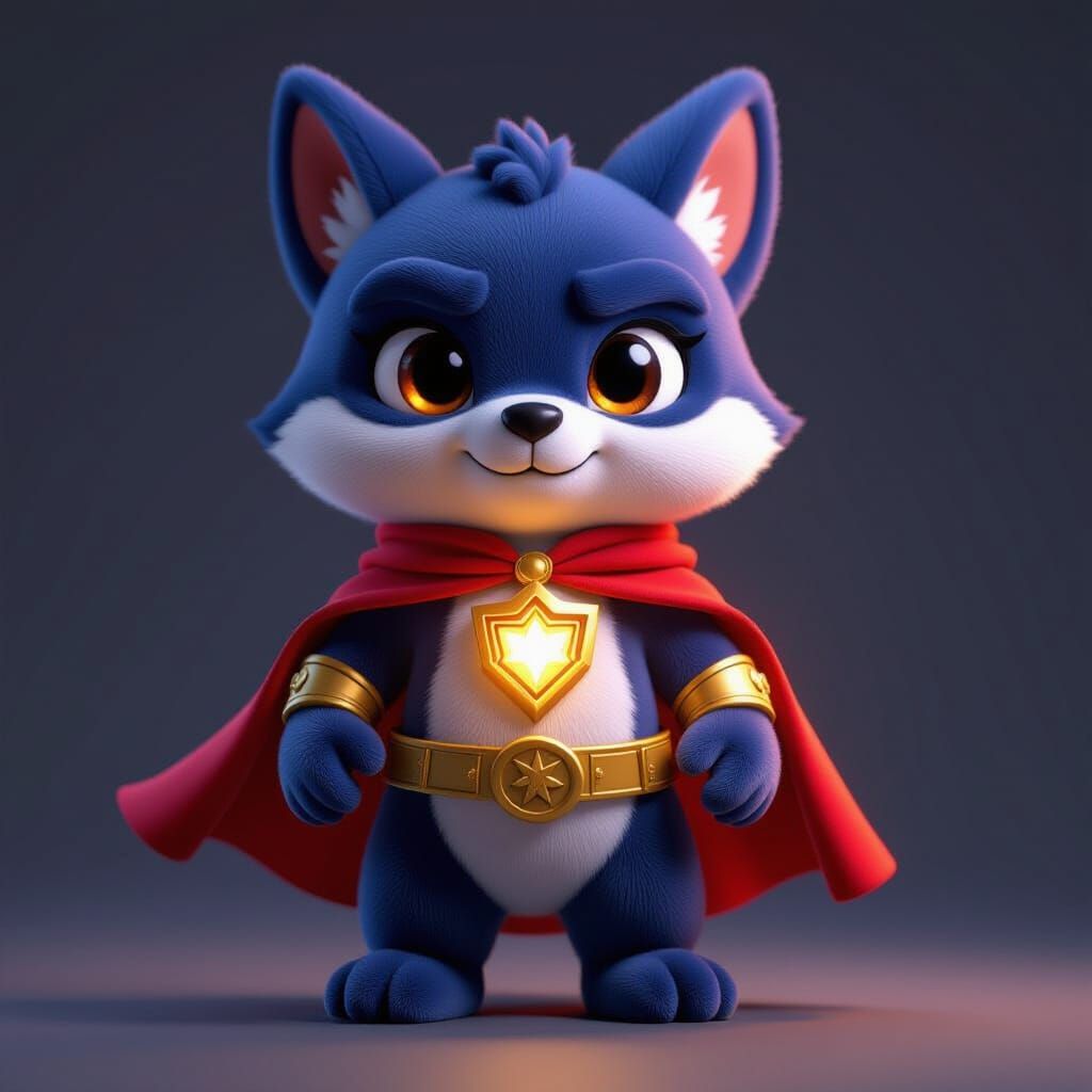 Courageous Valoroo in Soft 3D Plush Style