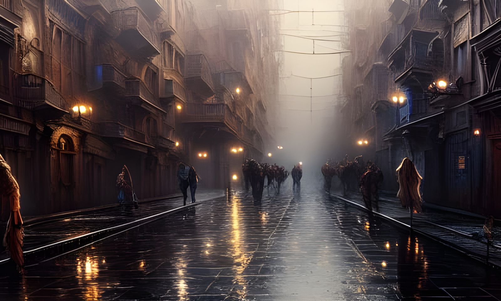 Magical Ghetto Scene in Hyperdetailed Digital Art